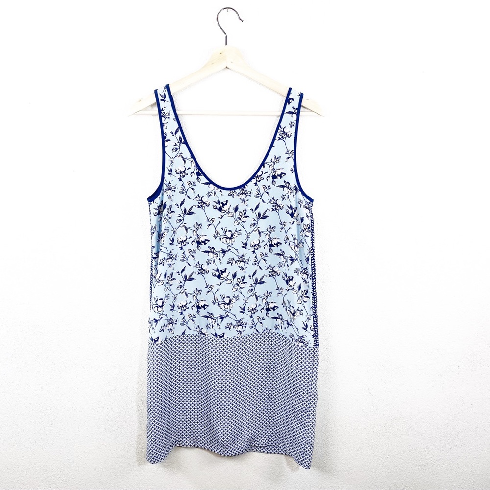 Joie Shallcross Floral Silk Tank Dress Reversible